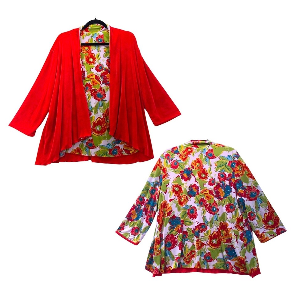 Slinky Brand Cardigan Orange 1X‎